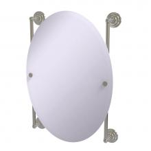 Allied Brass QN-27-91-SN - Que New Collection Oval Frameless Rail Mounted Mirror