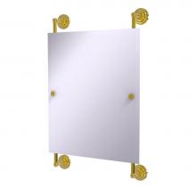 Allied Brass QN-27-92-PB - Que New Collection Rectangular Frameless Rail Mounted Mirror