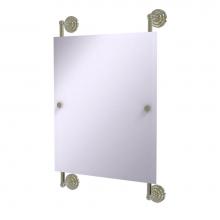 Allied Brass QN-27-92-PNI - Que New Collection Rectangular Frameless Rail Mounted Mirror