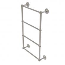 Allied Brass QN-28D-24-SN - Que New Collection 4 Tier 24 Inch Ladder Towel Bar with Dotted Detail