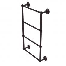 Allied Brass QN-28G-24-ABZ - Que New Collection 4 Tier 24 Inch Ladder Towel Bar with Groovy Detail