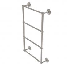 Allied Brass QN-28G-24-SN - Que New Collection 4 Tier 24 Inch Ladder Towel Bar with Groovy Detail