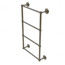 Allied Brass QN-28G-30-ABR - Que New Collection 4 Tier 30 Inch Ladder Towel Bar with Groovy Detail