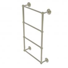 Allied Brass QN-28G-30-PNI - Que New Collection 4 Tier 30 Inch Ladder Towel Bar with Groovy Detail