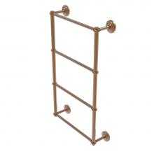 Allied Brass QN-28T-24-BBR - Que New Collection 4 Tier 24 Inch Ladder Towel Bar with Twisted Detail