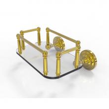 Allied Brass QN-GT-5-PB - Que New Collection Wall Mounted Glass Guest Towel Tray