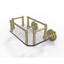 Allied Brass QN-GT-5-SBR - Que New Collection Wall Mounted Glass Guest Towel Tray
