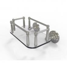 Allied Brass QN-GT-5-SN - Que New Collection Wall Mounted Glass Guest Towel Tray