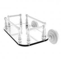 Allied Brass QN-GT-5-WHM - Que New Collection Wall Mounted Glass Guest Towel Tray