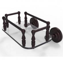 Allied Brass QN-GT-6-ABZ - Que New Collection Wall Mounted Glass Guest Towel Tray