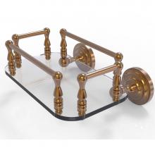 Allied Brass QN-GT-6-BBR - Que New Collection Wall Mounted Glass Guest Towel Tray
