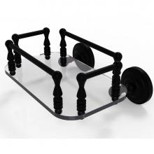 Allied Brass QN-GT-6-BKM - Que New Collection Wall Mounted Glass Guest Towel Tray