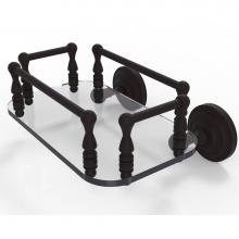 Allied Brass QN-GT-6-ORB - Que New Collection Wall Mounted Glass Guest Towel Tray