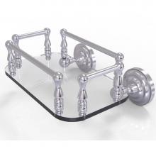 Allied Brass QN-GT-6-SCH - Que New Collection Wall Mounted Glass Guest Towel Tray
