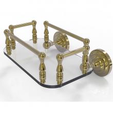 Allied Brass QN-GT-6-UNL - Que New Collection Wall Mounted Glass Guest Towel Tray