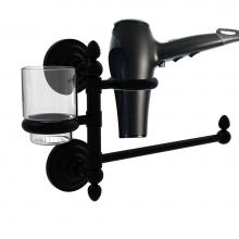 Allied Brass QN-GTBD-1-BKM - Que New Collection Hair Dryer Holder and Organizer