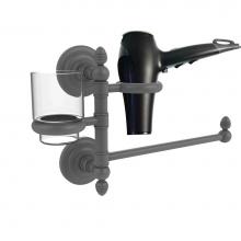 Allied Brass QN-GTBD-1-GYM - Que New Collection Hair Dryer Holder and Organizer