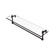 Allied Brass RC-1/22TB-ABZ - 22 Inch Glass Vanity Shelf with Integrated Towel Bar