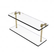 Allied Brass RC-2/16-UNL - 16 Inch Two Tiered Glass Shelf