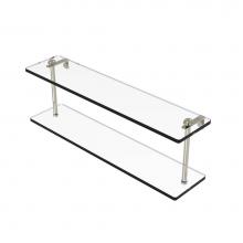 Allied Brass RC-2/22-PNI - 22 Inch Two Tiered Glass Shelf
