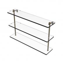 Allied Brass RC-5/22-ABR - 22 Inch Triple Tiered Glass Shelf