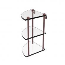 Allied Brass RC-6-CA - Three Tier Corner Glass Shelf