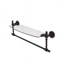 Allied Brass RD-33TB/18-VB - Retro Dot Collection 18 Inch Glass Vanity Shelf with Integrated Towel Bar
