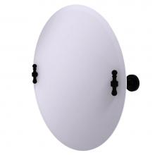 Allied Brass RD-90-BKM - Frameless Round Tilt Mirror with Beveled Edge