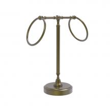 Allied Brass RDM-3-ABR - Vanity Top 2 Towel Ring Guest Towel Holder