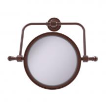 Allied Brass RDM-4/2X-CA - Retro Dot Collection Wall Mounted Swivel Make-Up Mirror 8 Inch Diameter with 2X Magnification