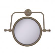 Allied Brass RDM-4/2X-PEW - Retro Dot Collection Wall Mounted Swivel Make-Up Mirror 8 Inch Diameter with 2X Magnification