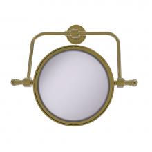 Allied Brass RDM-4/4X-UNL - Retro Dot Collection Wall Mounted Swivel Make-Up Mirror 8 Inch Diameter with 4X Magnification