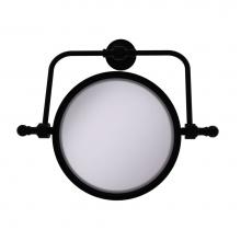 Allied Brass RDM-4/5X-BKM - Retro Dot Collection Wall Mounted Swivel Make-Up Mirror 8 Inch Diameter with 5X Magnification