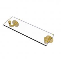 Allied Brass RM-1-16-PB - Remi Collection 16 Inch Glass Vanity Shelf with Beveled Edges