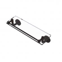 Allied Brass RM-1-16-GAL-ORB - Remi Collection 16 Inch Glass Vanity Shelf with Gallery Rail