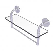 Allied Brass RM-1-16TB-SCH - Remi Collection 16 Inch Glass Vanity Shelf with Integrated Towel Bar