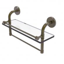 Allied Brass RM-1-16TB-GAL-ABR - Remi Collection 16 Inch Gallery Glass Shelf with Towel Bar
