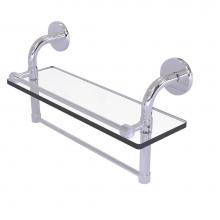 Allied Brass RM-1-16TB-GAL-PC - Remi Collection 16 Inch Gallery Glass Shelf with Towel Bar