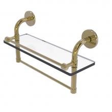 Allied Brass RM-1-16TB-GAL-UNL - Remi Collection 16 Inch Gallery Glass Shelf with Towel Bar