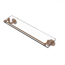 Allied Brass RM-1-22-GAL-BBR - Remi Collection 22 Inch Glass Vanity Shelf with Gallery Rail