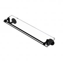 Allied Brass RM-1-22-GAL-BKM - Remi Collection 22 Inch Glass Vanity Shelf with Gallery Rail
