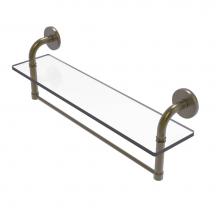 Allied Brass RM-1-22TB-ABR - Remi Collection 22 Inch Glass Vanity Shelf with Integrated Towel Bar