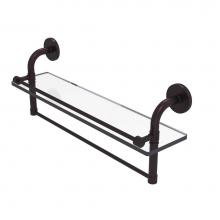 Allied Brass RM-1-22TB-GAL-ABZ - Remi Collection 22 Inch Gallery Glass Shelf with Towel Bar