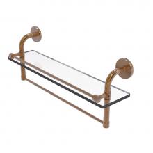 Allied Brass RM-1-22TB-GAL-BBR - Remi Collection 22 Inch Gallery Glass Shelf with Towel Bar