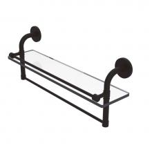 Allied Brass RM-1-22TB-GAL-ORB - Remi Collection 22 Inch Gallery Glass Shelf with Towel Bar