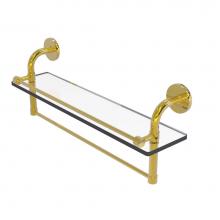 Allied Brass RM-1-22TB-GAL-PB - Remi Collection 22 Inch Gallery Glass Shelf with Towel Bar