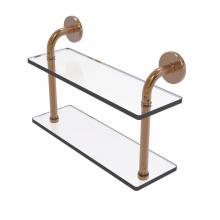 Allied Brass RM-2-16-BBR - Remi Collection 16 Inch Two Tiered Glass Shelf