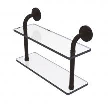 Allied Brass RM-2-16-ORB - Remi Collection 16 Inch Two Tiered Glass Shelf