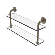 Allied Brass RM-2-22-ABR - Remi Collection 22 Inch Two Tiered Glass Shelf