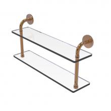 Allied Brass RM-2-22-BBR - Remi Collection 22 Inch Two Tiered Glass Shelf